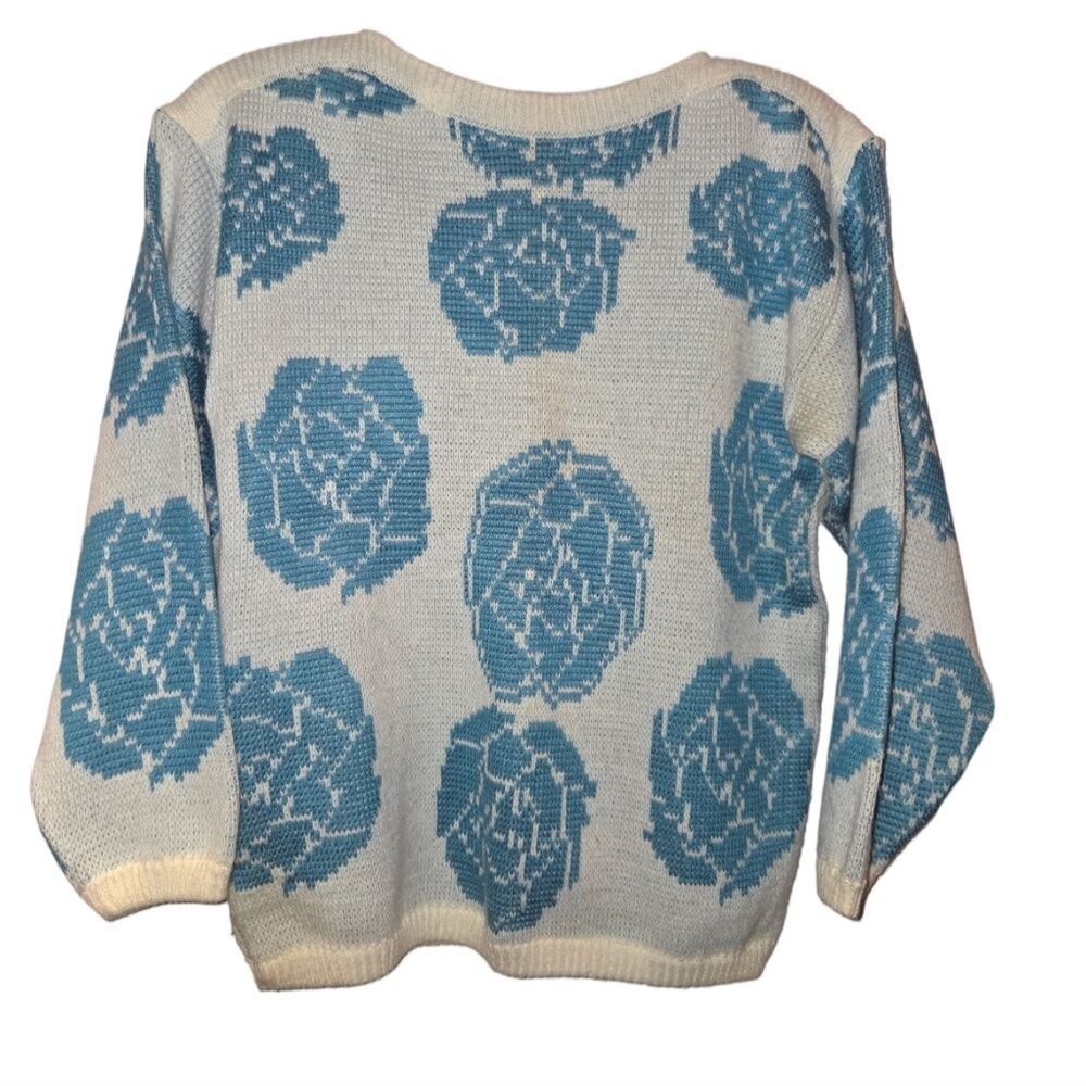 Vintage Nuggets Blue Floral Sweater - Picture 3 of 10